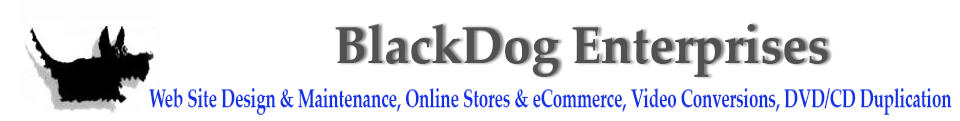 BlackDog Enterprises web design and online stores/shops